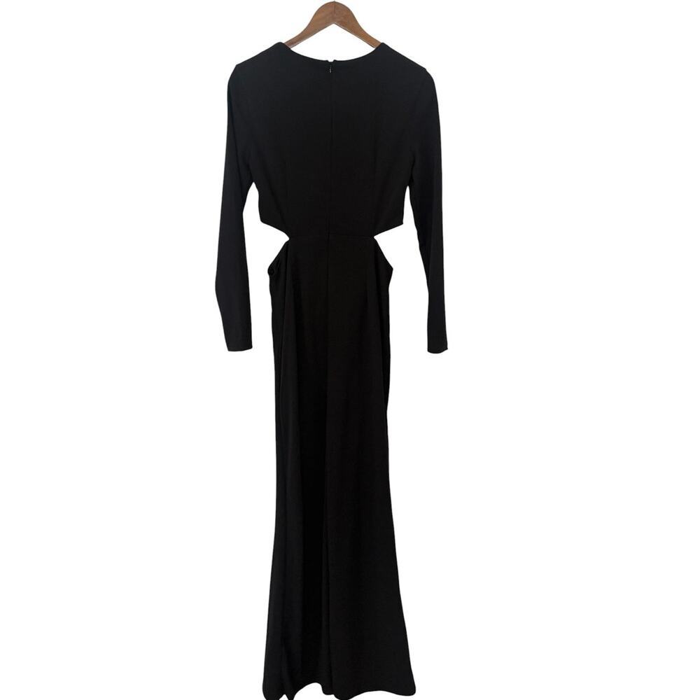Lulus Going for the Wow Black Long Sleeve Cutout Maxi Dress size Large NWT - Picture 6 of 6